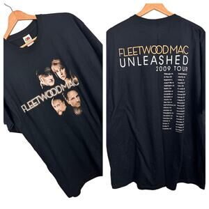 Fleetwood Mac Men's XL T-Shirt 2009 Unleashed Tour Concert Band Tee Graphic Rock
